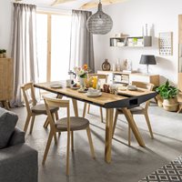 Product photograph of Vox Nature Oak Dining Table With Drawers Built In Trivet from Cuckooland