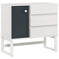 Product photograph of Vox Nest 3 Drawer Cupboard Unit In Larch Effect Graphite from Cuckooland