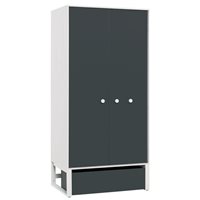 Product photograph of Vox Nest Freestanding Wardrobe In Larch Effect Graphite from Cuckooland