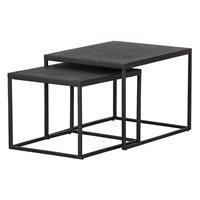 Product photograph of Woood Febe Set Of 2 Metal Side Tables from Cuckooland
