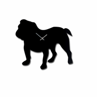 Wagging Tail Dog Clock in British Bulldog