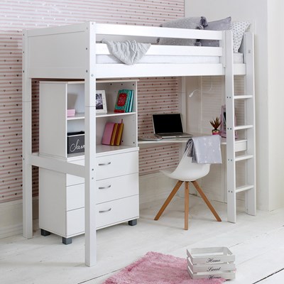 bed with desk for kids