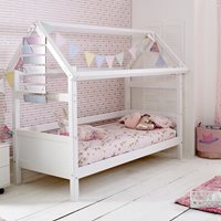 Product photograph of Nordic Playhouse Bed Frame 1 In White from Cuckooland