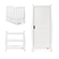 Obaby Stamford Sleigh Space Saver Cot 3 Piece Room Set in White