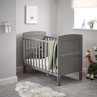 Product photograph of Obaby Grace Mini Cot Bed In Taupe Grey from Cuckooland
