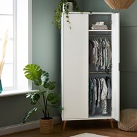 Product photograph of Obaby Maya Double Wardrobe - White from Cuckooland