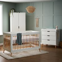 Product photograph of Obaby Maya Cot Bed 3 Piece Nursery Furniture Set - Slate from Cuckooland