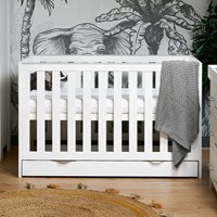 Product photograph of Obaby Nika Cot Bed Underdrawer - Grey Wash from Cuckooland