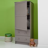 Product photograph of Obaby Single Wardrobe - Taupe Grey from Cuckooland