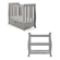 Obaby Stamford Sleigh Space Saver Cot 2 Piece Room Set in Taupe Grey