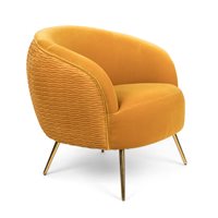 Product photograph of Bold Monkey So Curvy Lounge Chair - Ochre from Cuckooland