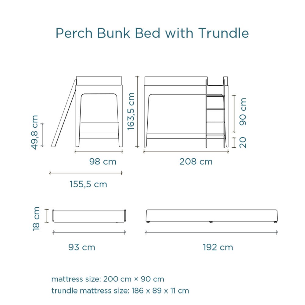 Oeuf Kids Perch Bunk Bed In White, Oeuf Nyc Bunk Bed