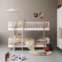 Product photograph of Oliver Furniture Wood Original Children S Luxury Low Bunk Bed - White from Cuckooland