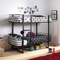 Product photograph of Vipack Oscar Metal Bunk Bed - Black from Cuckooland