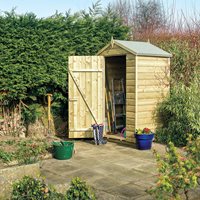 Product photograph of Rowlinson Oxford 4 X 3 Garden Shed In Natural Timber from Cuckooland