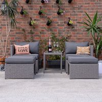 Cuckooland Oxford Grey Modular Garden Daybed and Coffee Table