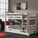 Pino Kids Bunk Bed in 3 Heights in White