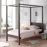 Product photograph of Vipack Pino Four Poster Single Bed - Taupe from Cuckooland