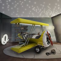 Product photograph of Sky B Plane Junior Bed In Yellow from Cuckooland
