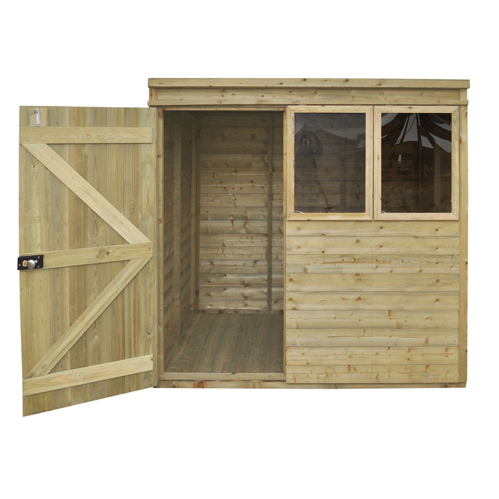 Forest Garden Tongue &amp; Groove 7x5 Pent Shed - Forest 