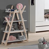 Product photograph of Vipack Kiddy Wooden Bookshelf In White from Cuckooland