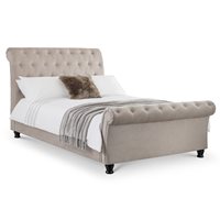 Product photograph of Julian Bowen Ravello Upholstered Bed With Deep Button Scroll - King from Cuckooland