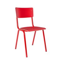 Product photograph of Zuiver Set Of 4 Back To School Chairs - Red from Cuckooland