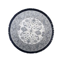 Product photograph of Reza Round Persian Style Rug - Pink Grey from Cuckooland