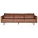 Rodeo 3 Seater Leather Sofa in Tan by BePureHome