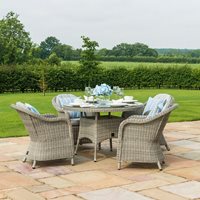 Product photograph of Maze Rattan Oxford 4 Seat Round Dining Set from Cuckooland