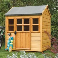 Product photograph of Rowlinson Kids Little Lodge Wooden Playhouse from Cuckooland
