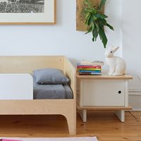Product photograph of Oeuf Bedside Table In White Birch from Cuckooland