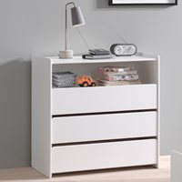Product photograph of Vipack Kiddy Chest Of Drawers In White from Cuckooland