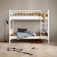 Oliver Furniture Children's Seaside Classic Bunk Bed with Vertical Ladder in White