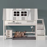 Product photograph of Lifetime Adventure Hangout Mid Sleeper Bed With Storage Steps And Den - Lifetime Whitewash from Cuckooland
