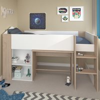Product photograph of Parisot Grayson Mid Sleeper With Desk Wardrobe from Cuckooland