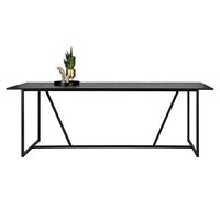 Silas Oak Dining Table in Black Night by Woood