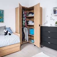 Product photograph of Vox Simple Customisable Corner Wardrobe - Grey from Cuckooland