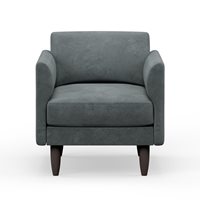 Hutch Rise Velvet Armchair in a Box with Curve Arms 
