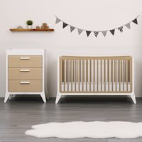 Product photograph of Snuzfino Cot Bed 2 Piece Nursery Furniture Set - Dove Grey from Cuckooland
