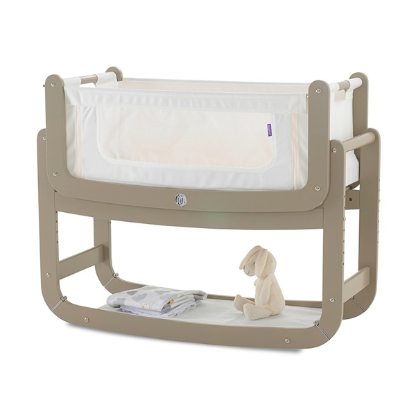 SNUZPOD 2 3-in-1 BEDSIDE CRIB with Mattress in Putty