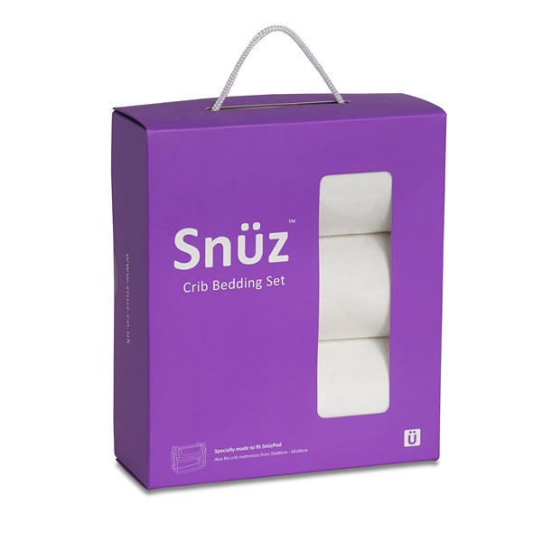 Snuz Crib 3-Piece Baby Bedding Set in White