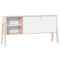 Vox Spot Buffet Cabinet with Shelves & Cupboard in Acacia & White