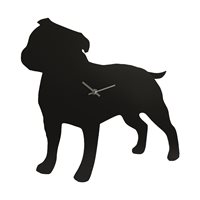 Product photograph of Wagging Tail Staffie Dog Clock from Cuckooland