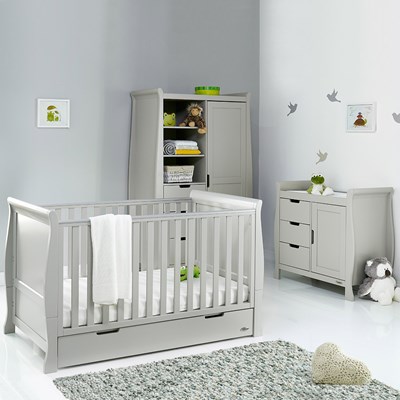 Obaby Stamford Sleigh Cot Bed 3 Piece 