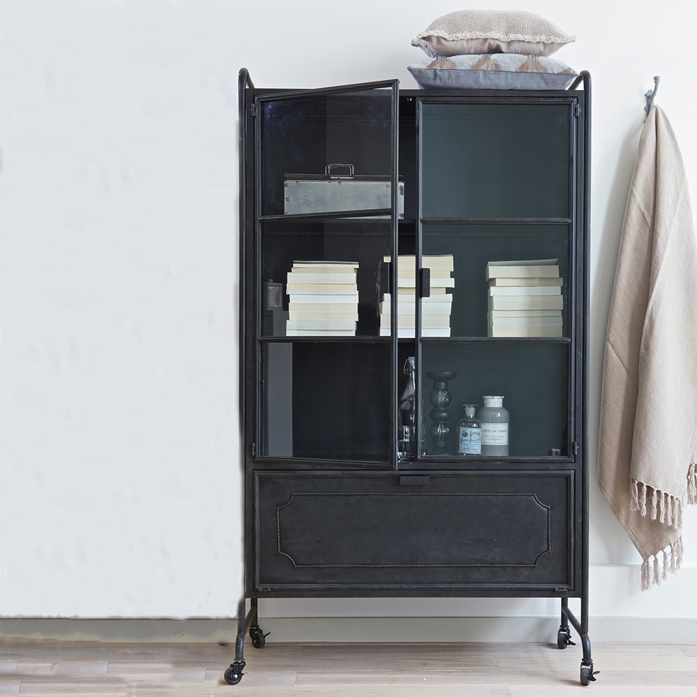 Steel Display Cabinet In Black Be Pure Home Cuckooland