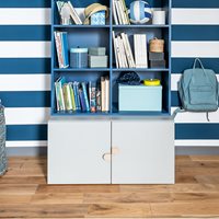 Product photograph of Vox Stige Low Modular 2 Door Cabinet In Grey from Cuckooland