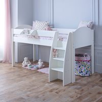 Product photograph of Eli Kids Mid Sleeper Bed In White - White from Cuckooland