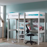 Product photograph of Vipack Pino Kids High Sleeper - White from Cuckooland