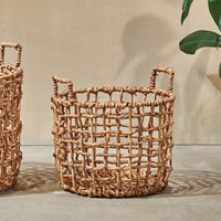 Product photograph of Nkuku Kora Round Storage Basket from Cuckooland